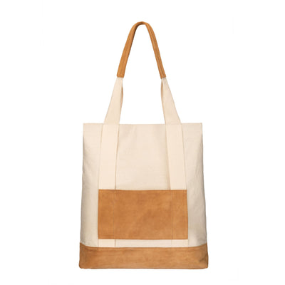 TOTE - Sunnylands - Canvas Tote With Canvas Hat Holder Straps