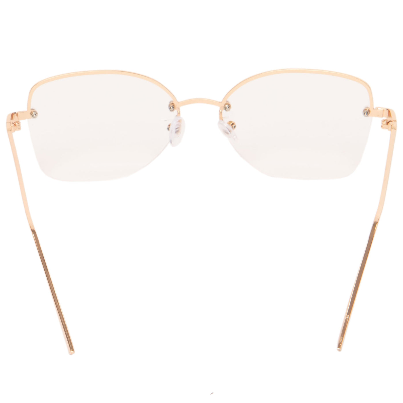 GLASSES - Womens Metal Frame, Curved Brow Readers
