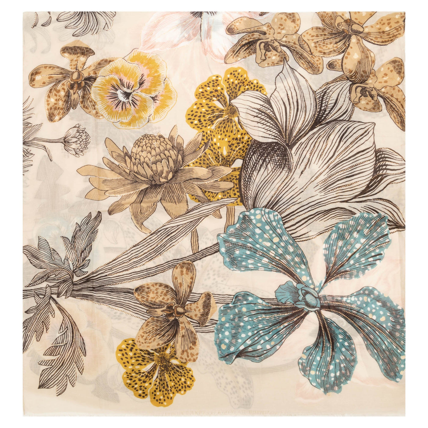 SCARF - Wild And Free - Light Weight Woven Floral Scarf