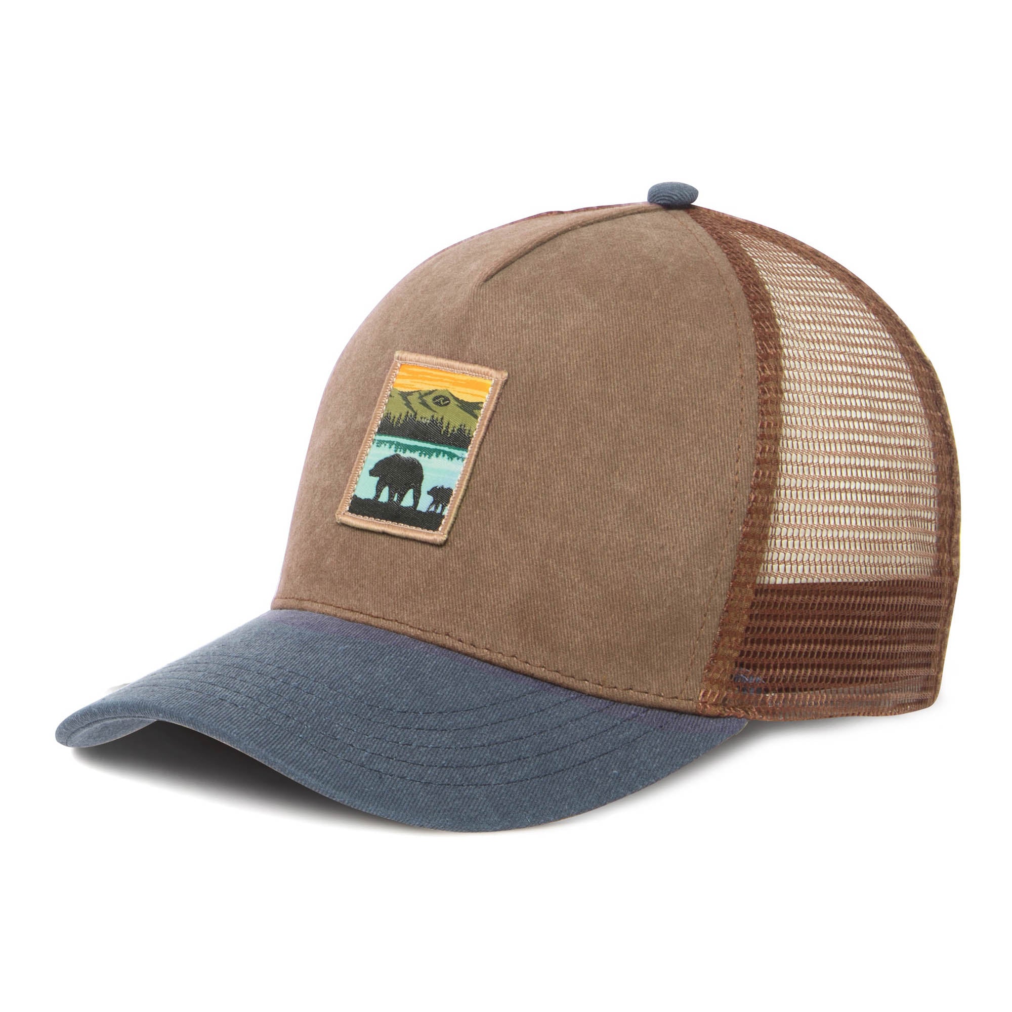 Heritage Line Mens Trucker Hat with Bear Patch San Diego Hat Company