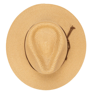 FEDORA - Men's Paperbraid Fedora With Faux Suede Looped Braid