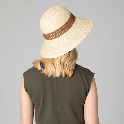 Waterfront Women's Raffia Braided Bucket Sun Hat-BUCKET-San Diego Hat Company