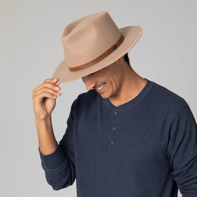 Black Label Wool Felt Fedora-FEDORA-San Diego Hat Company