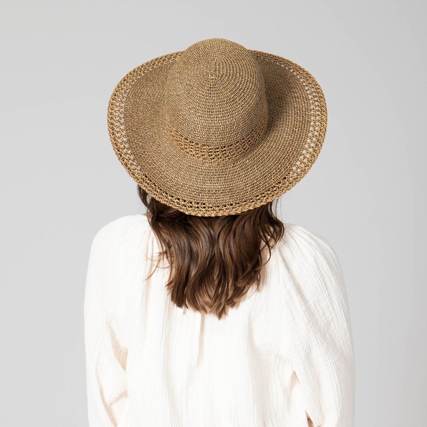 Everyday Sun Hat - Women's Sun Hat with Open Weave Stripes