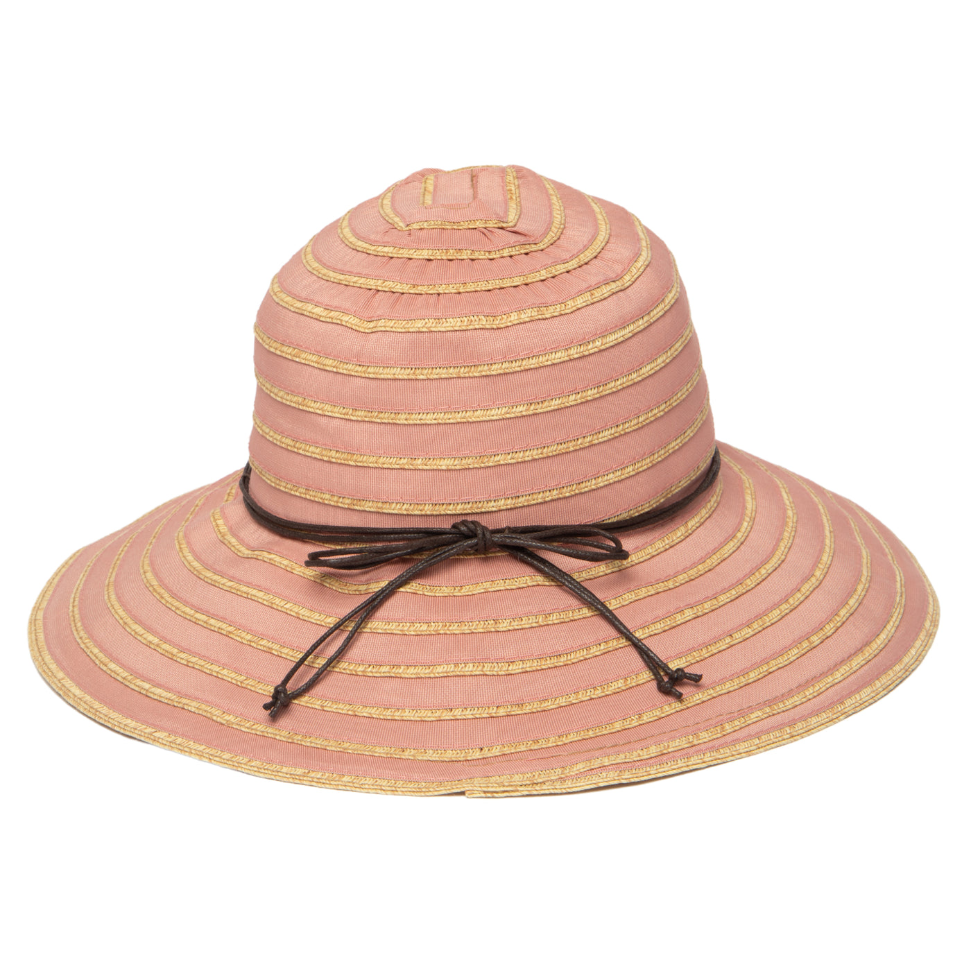 SUN BRIM - Women's Ribbon Paperbraid Stripe Sun Brim