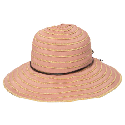 SUN BRIM - Women's Ribbon Paperbraid Stripe Sun Brim