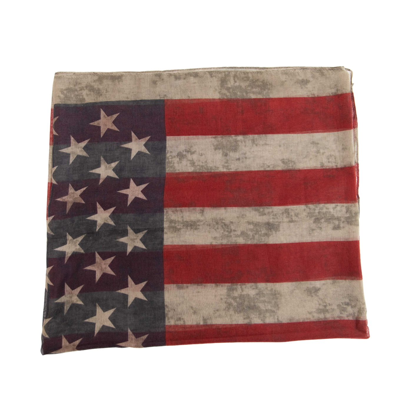 SCARF - Womens Distressed Woven American Flag Scarf