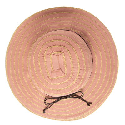 SUN BRIM - Women's Ribbon Paperbraid Stripe Sun Brim