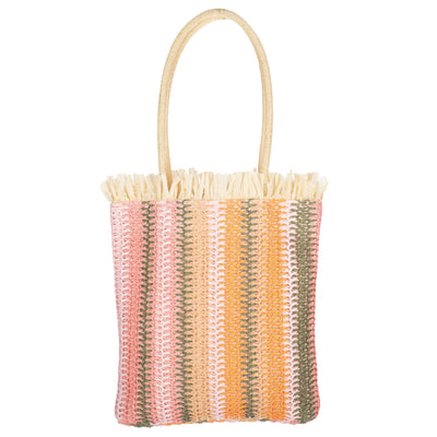 TOTE - Felecity - Crochet Vertical Stripe Tote