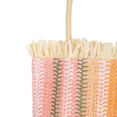 TOTE - Felecity - Crochet Vertical Stripe Tote