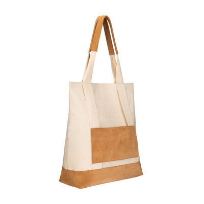 TOTE - Sunnylands - Canvas Tote With Canvas Hat Holder Straps