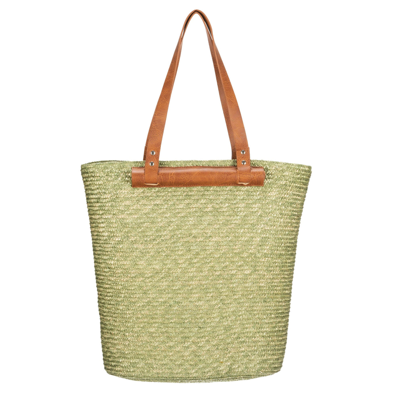 TOTE - Daydreamer - Wheat Straw Tote With Leather Handles