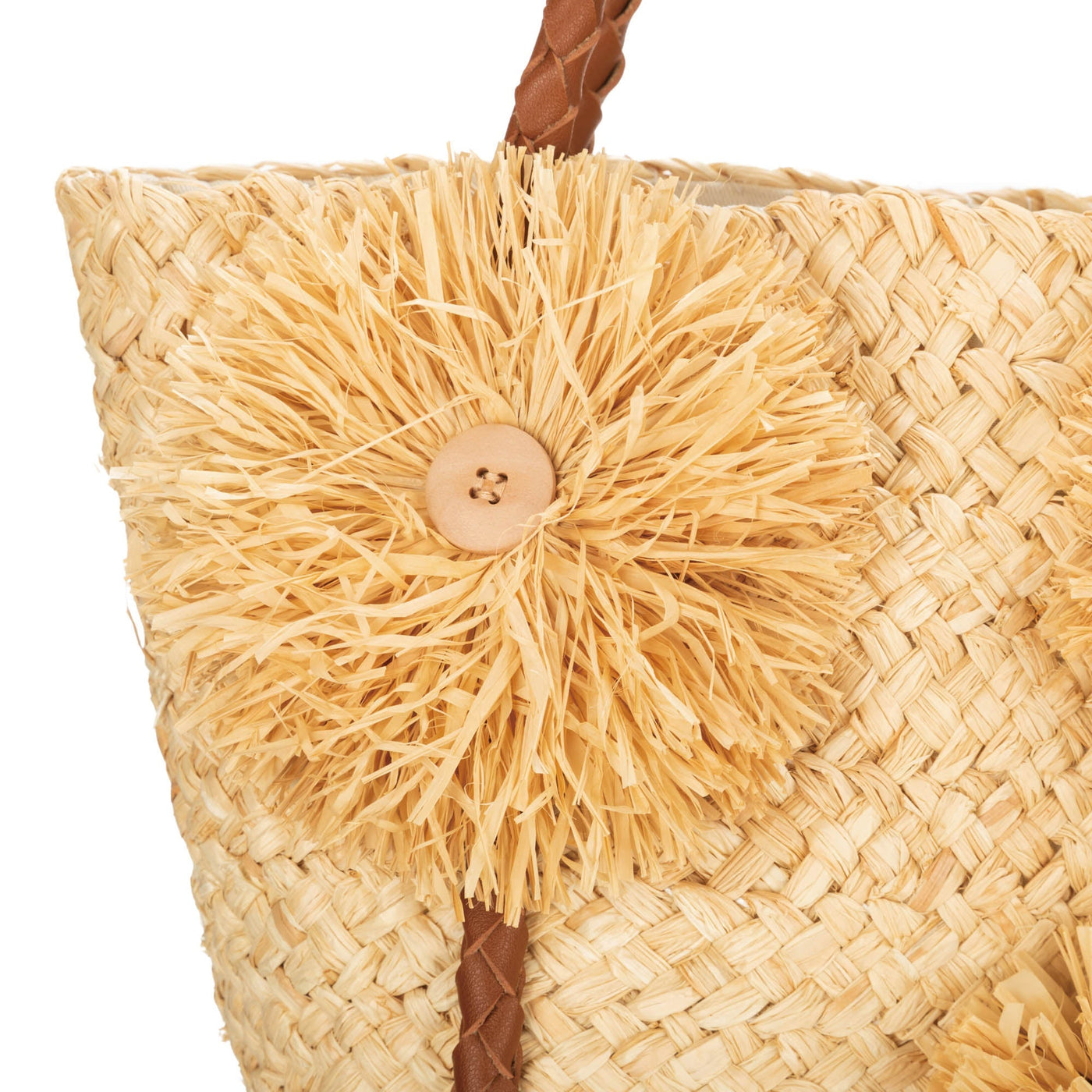 HANDBAG - Blissful - Straw Hand Bag With Straw Embellishments