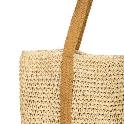 HANDBAG - Day Trip - Woven Tote With Hat Holder Straps