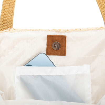 Day Trip - Woven Tote with hat Holder Straps-HANDBAG-San Diego Hat Company