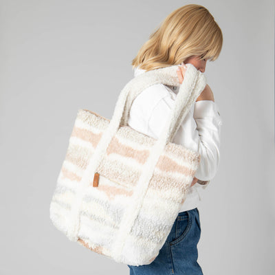 TOTE - Cuddle Up Faux Shearling Tote