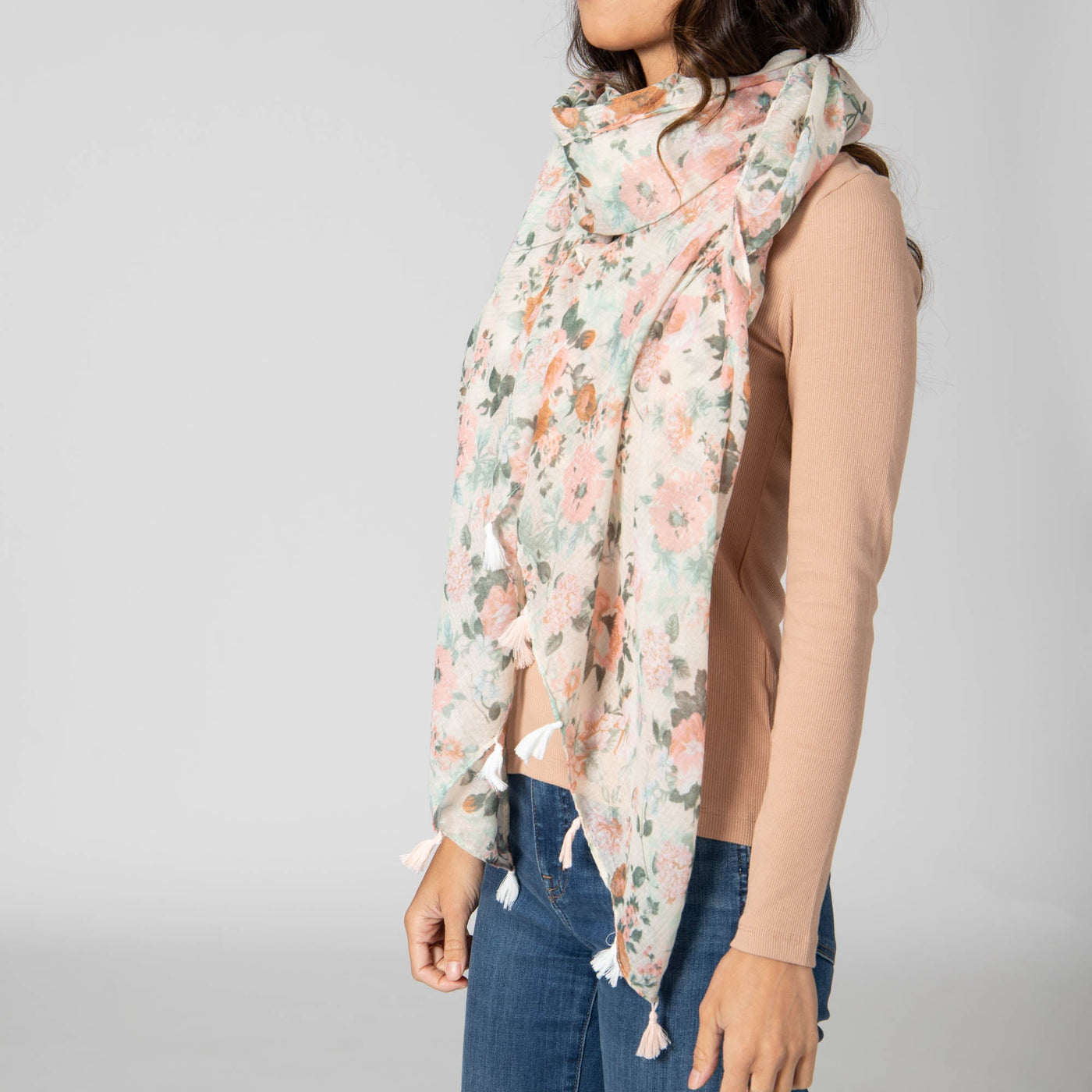 SCARF - Botanical Gardens - Light Weight Woven Soft Floral Scarf