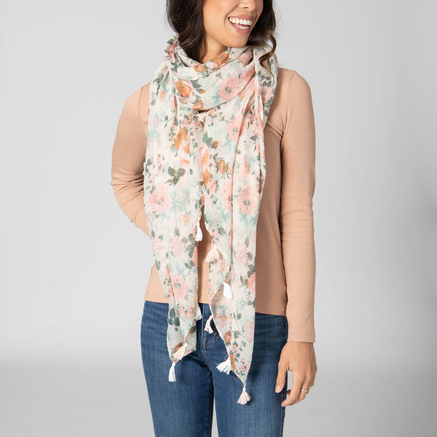 SCARF - Botanical Gardens - Light Weight Woven Soft Floral Scarf