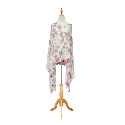 SCARF - Vacay Mode - Light Weight Women's Woven Tropical Printed Scarf