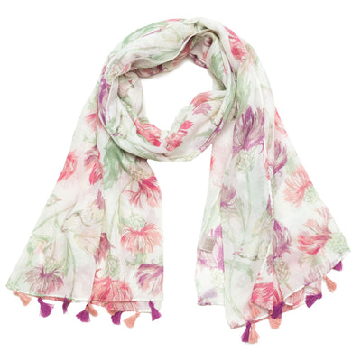 SCARF - Vacay Mode - Light Weight Women's Woven Tropical Printed Scarf