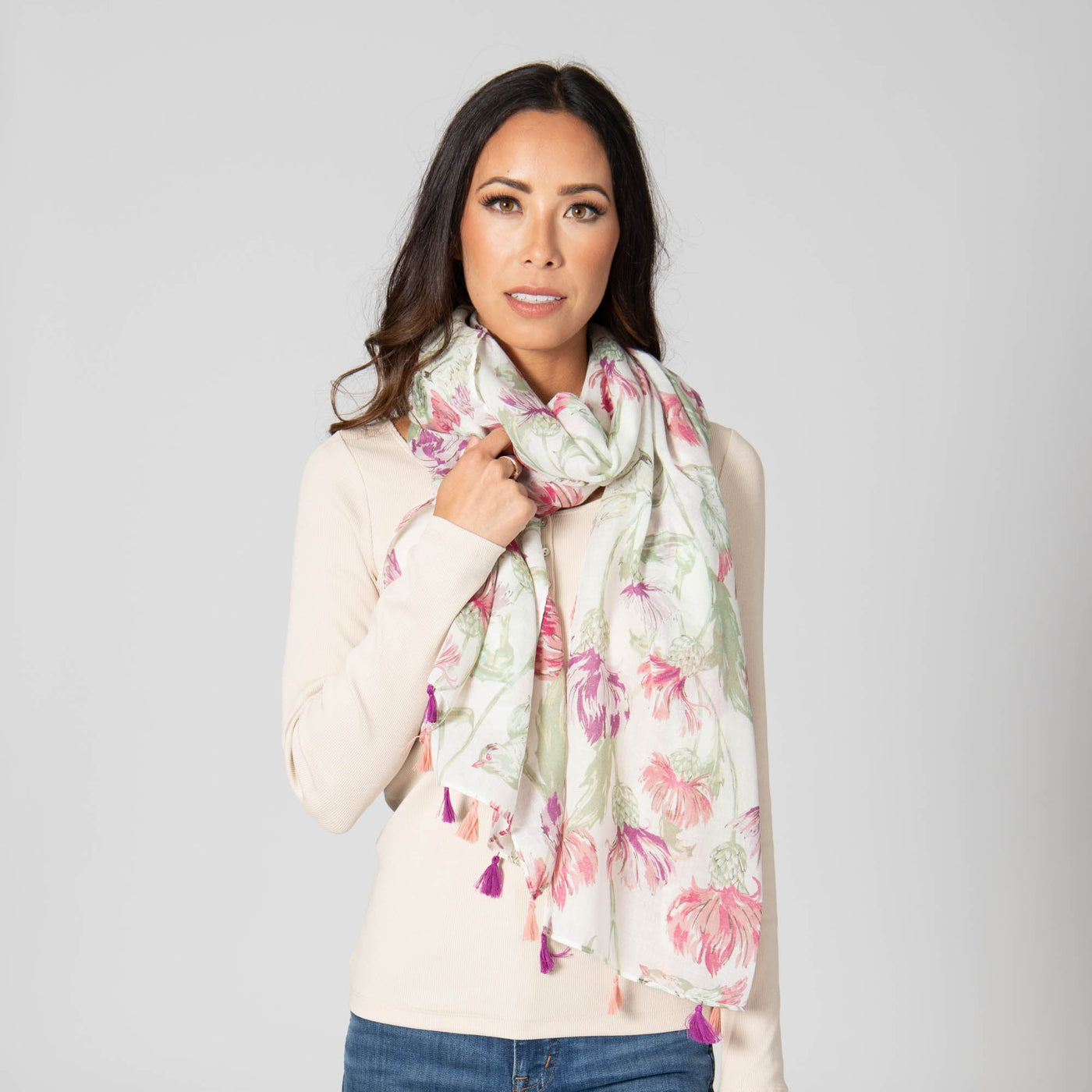 SCARF - Vacay Mode - Light Weight Women's Woven Tropical Printed Scarf