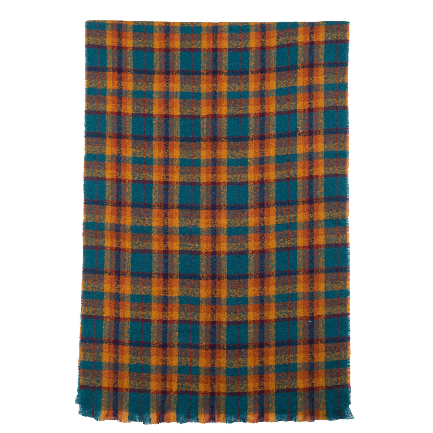 SCARF - Fay - Women's Woven Plaid Scarf W/ Raw Edges