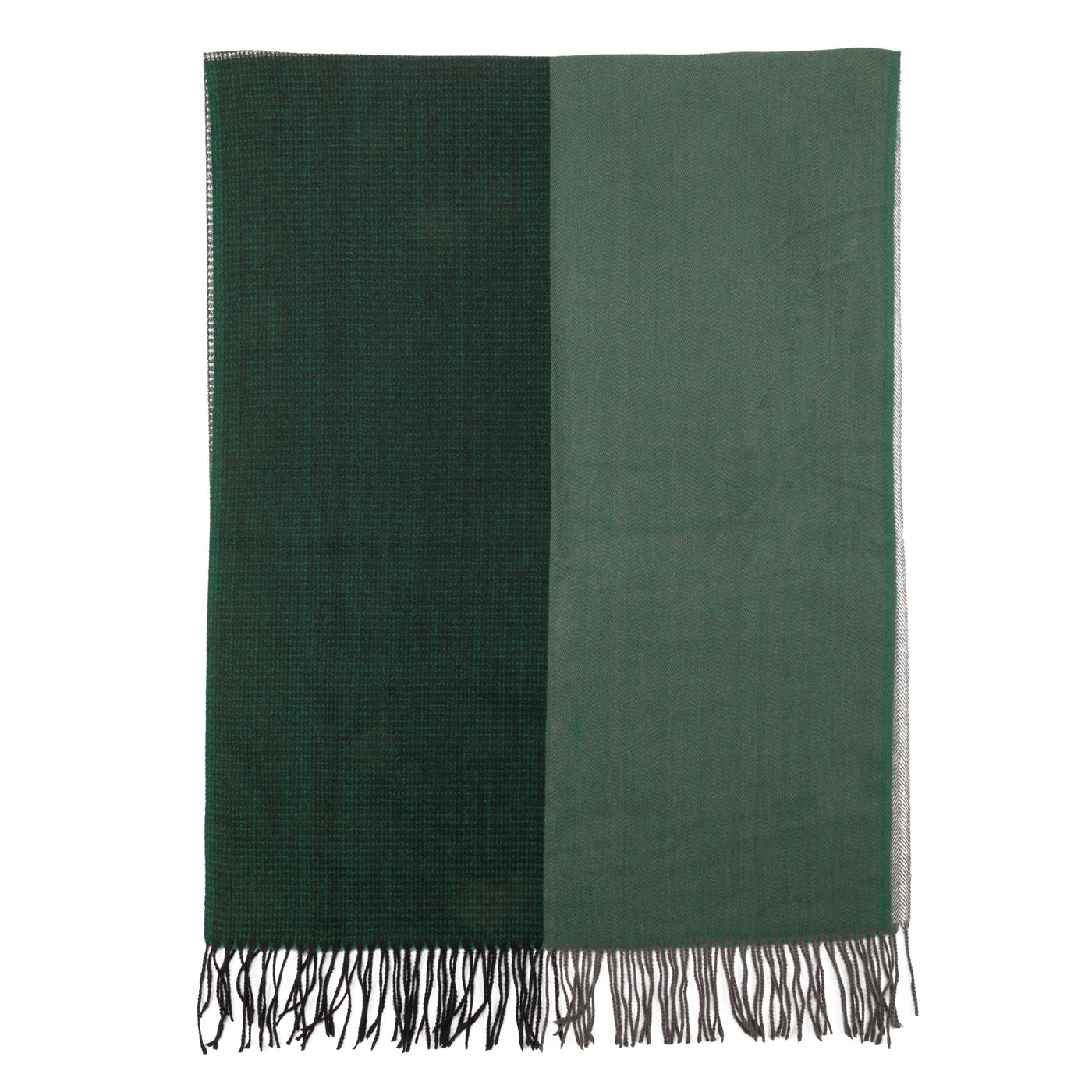 SCARF - Georgia - Women's Woven Plaid Scarf With Braided Fringe