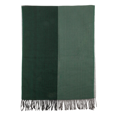 SCARF - Georgia - Women's Woven Plaid Scarf With Braided Fringe