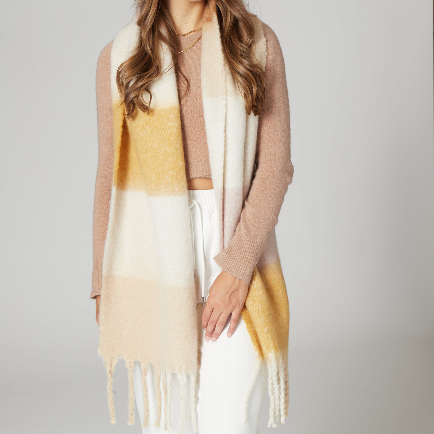 SCARF - Jessie - Women's Heavy Woven Stripe Scarf