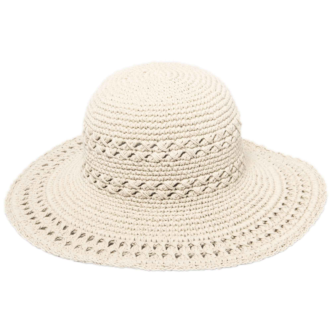 CROCHET - Women's Cotton Crochet Hat With A Large Brim