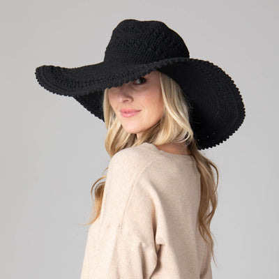 Women's Oversized Brim Crochet w/ Scalloped Edge-CROCHET-San Diego Hat Company