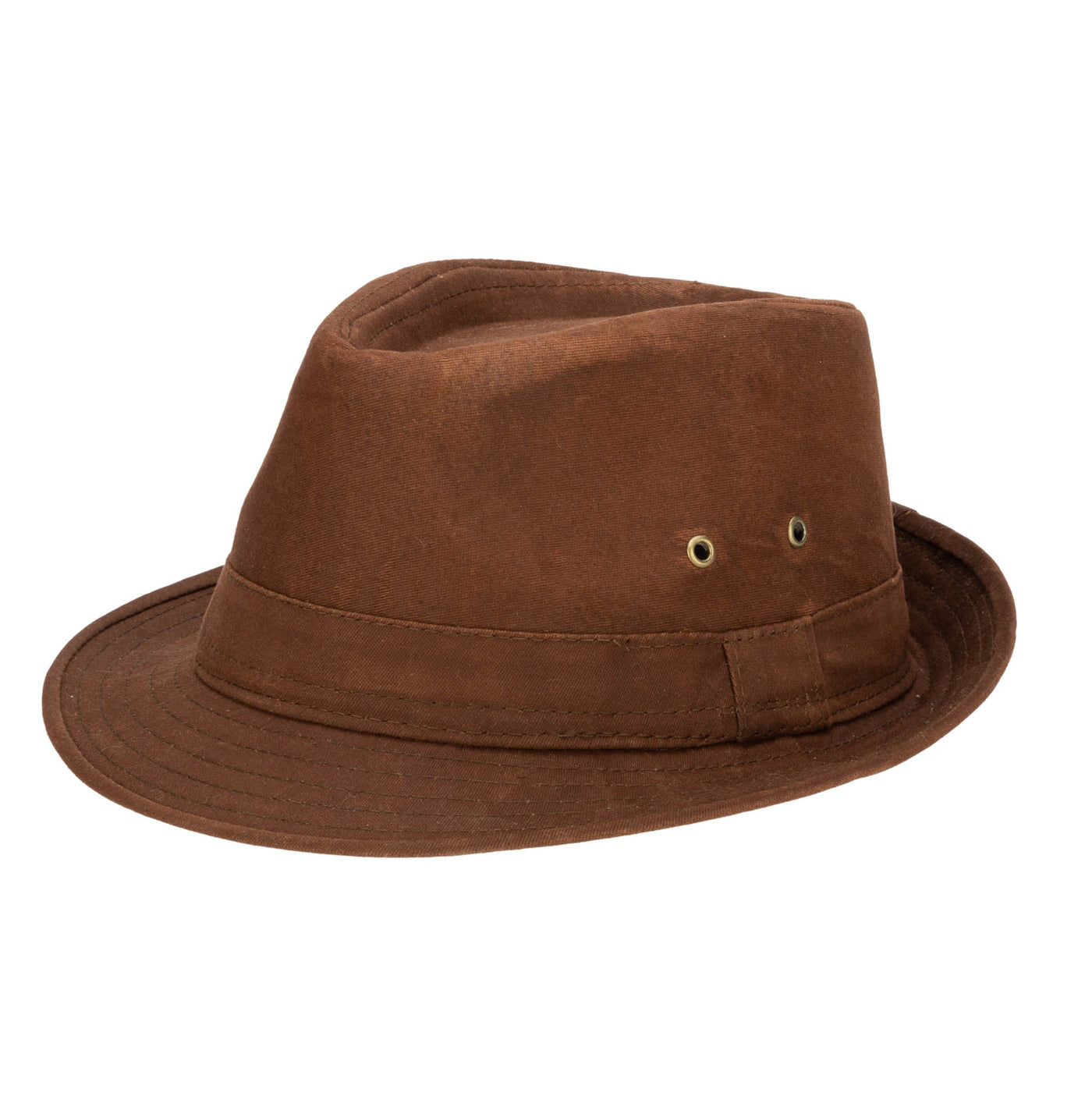 FEDORA - Mens Cut And Sew Waxed Cotton Stingy Brim Fedora