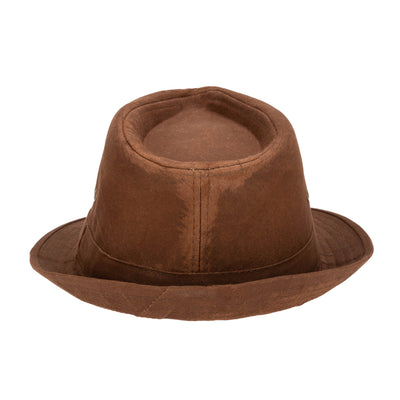 FEDORA - Mens Cut And Sew Waxed Cotton Stingy Brim Fedora