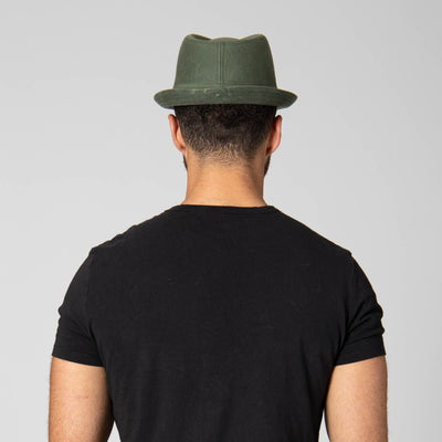 FEDORA - Mens Cut And Sew Waxed Cotton Stingy Brim Fedora