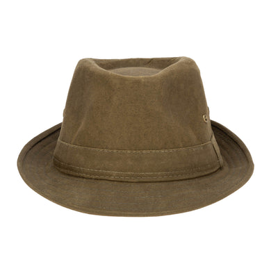 FEDORA - Mens Cut And Sew Waxed Cotton Stingy Brim Fedora