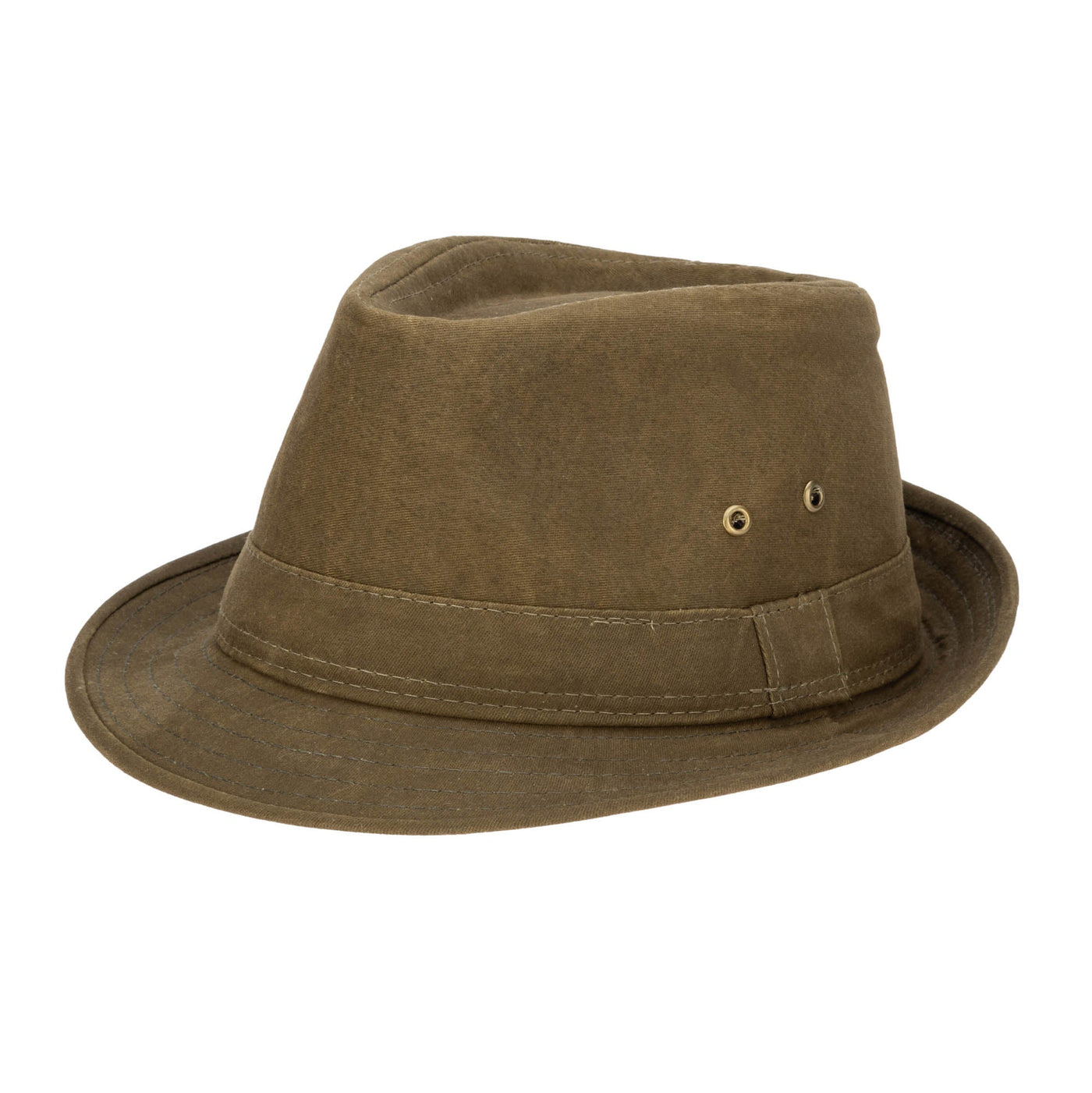 FEDORA - Mens Cut And Sew Waxed Cotton Stingy Brim Fedora