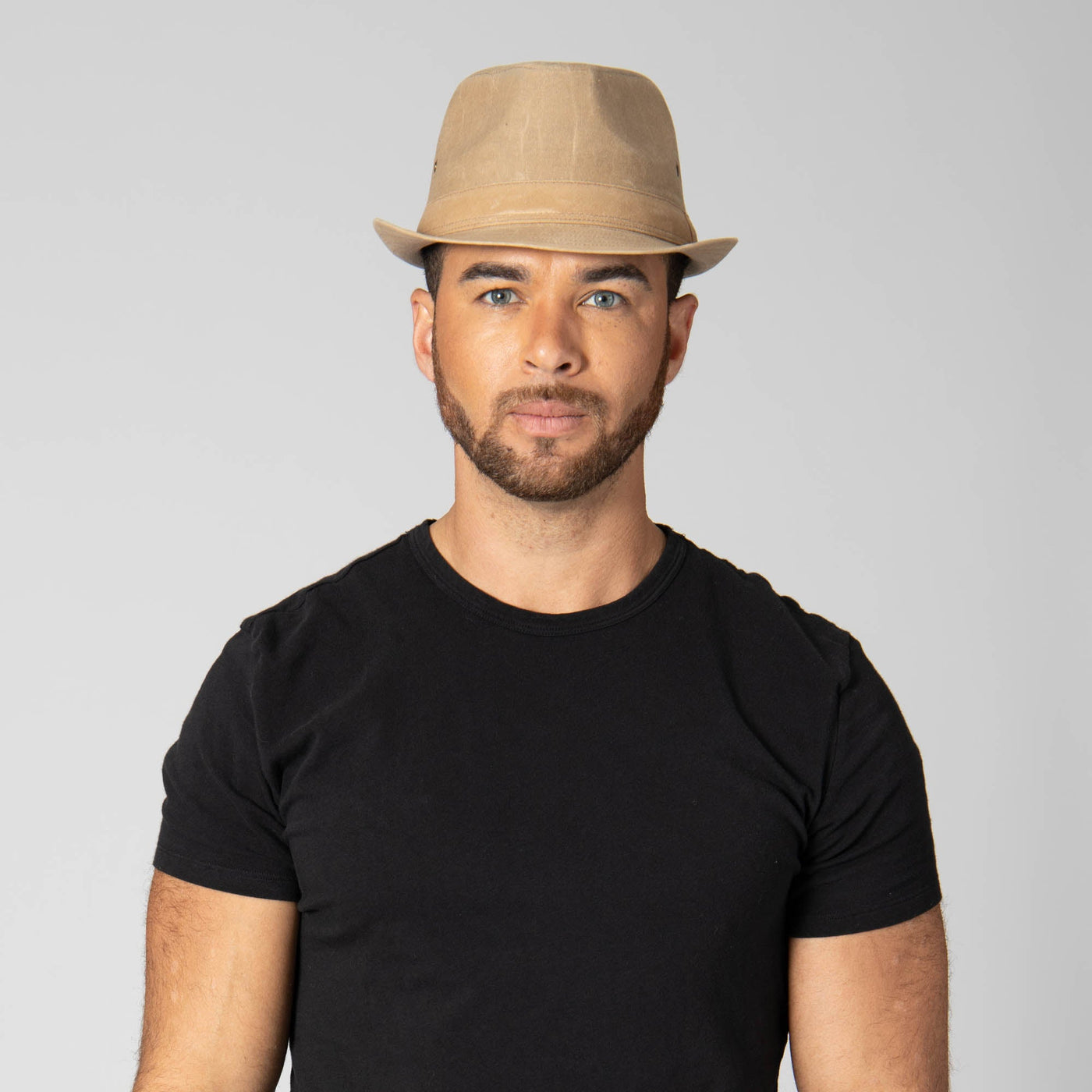 FEDORA - Mens Cut And Sew Waxed Cotton Stingy Brim Fedora