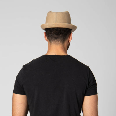 FEDORA - Mens Cut And Sew Waxed Cotton Stingy Brim Fedora