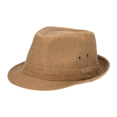 FEDORA - Mens Cut And Sew Waxed Cotton Stingy Brim Fedora