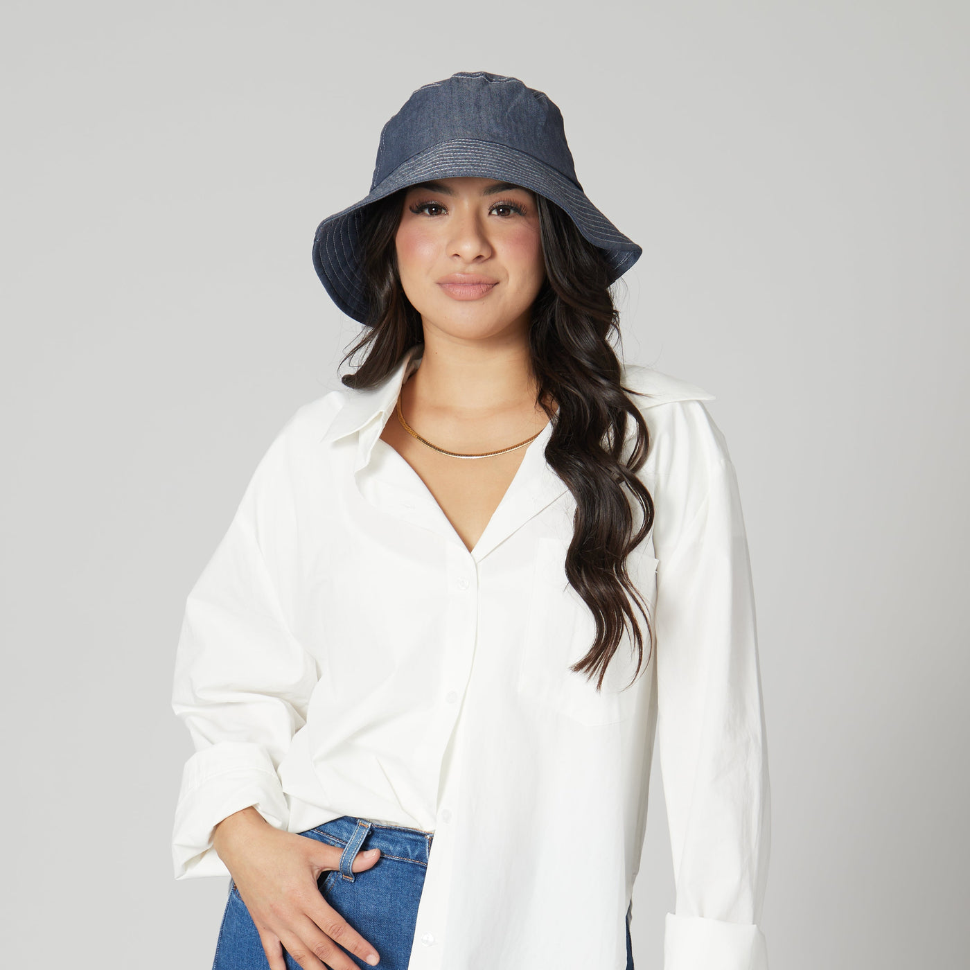 BUCKET - Chambray Bucket Hat