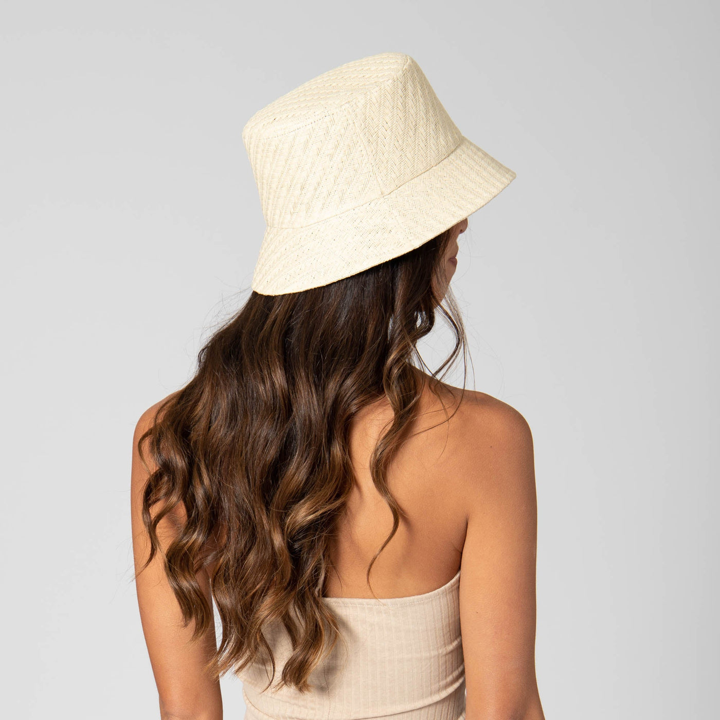 BUCKET - Women's Textured Woven Bucket Hat