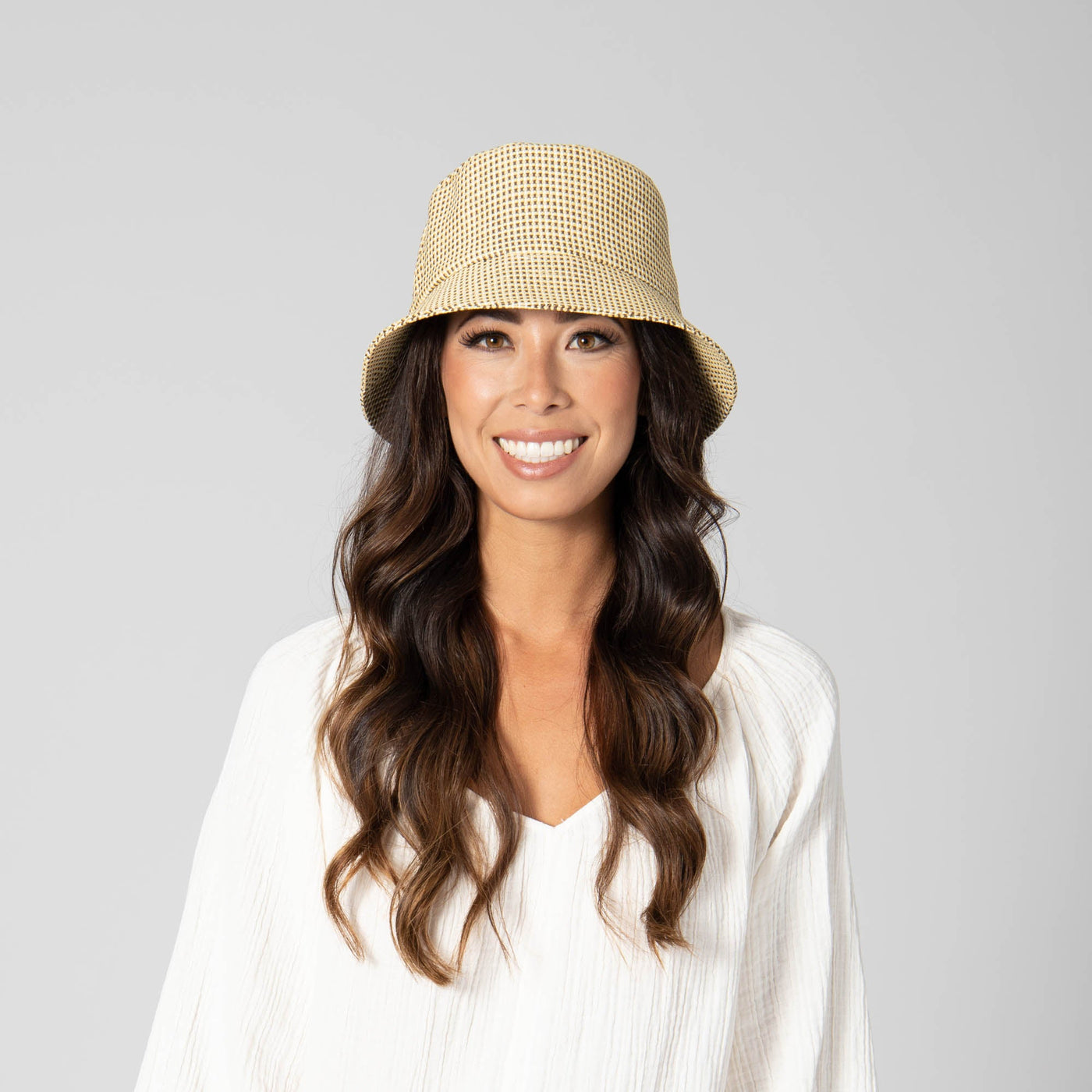 BUCKET - Women's Textured Woven Bucket Hat