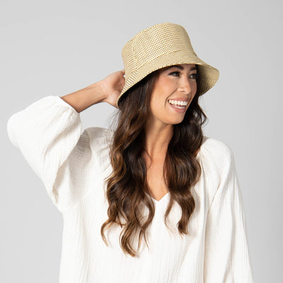 BUCKET - Women's Textured Woven Bucket Hat