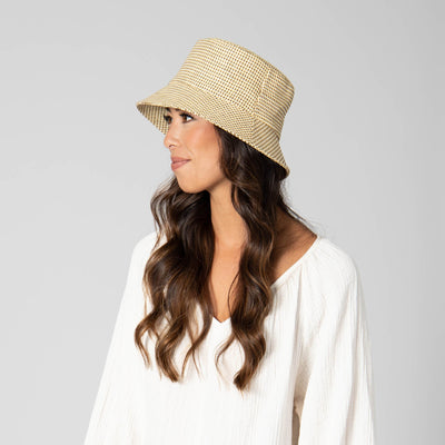 BUCKET - Women's Textured Woven Bucket Hat