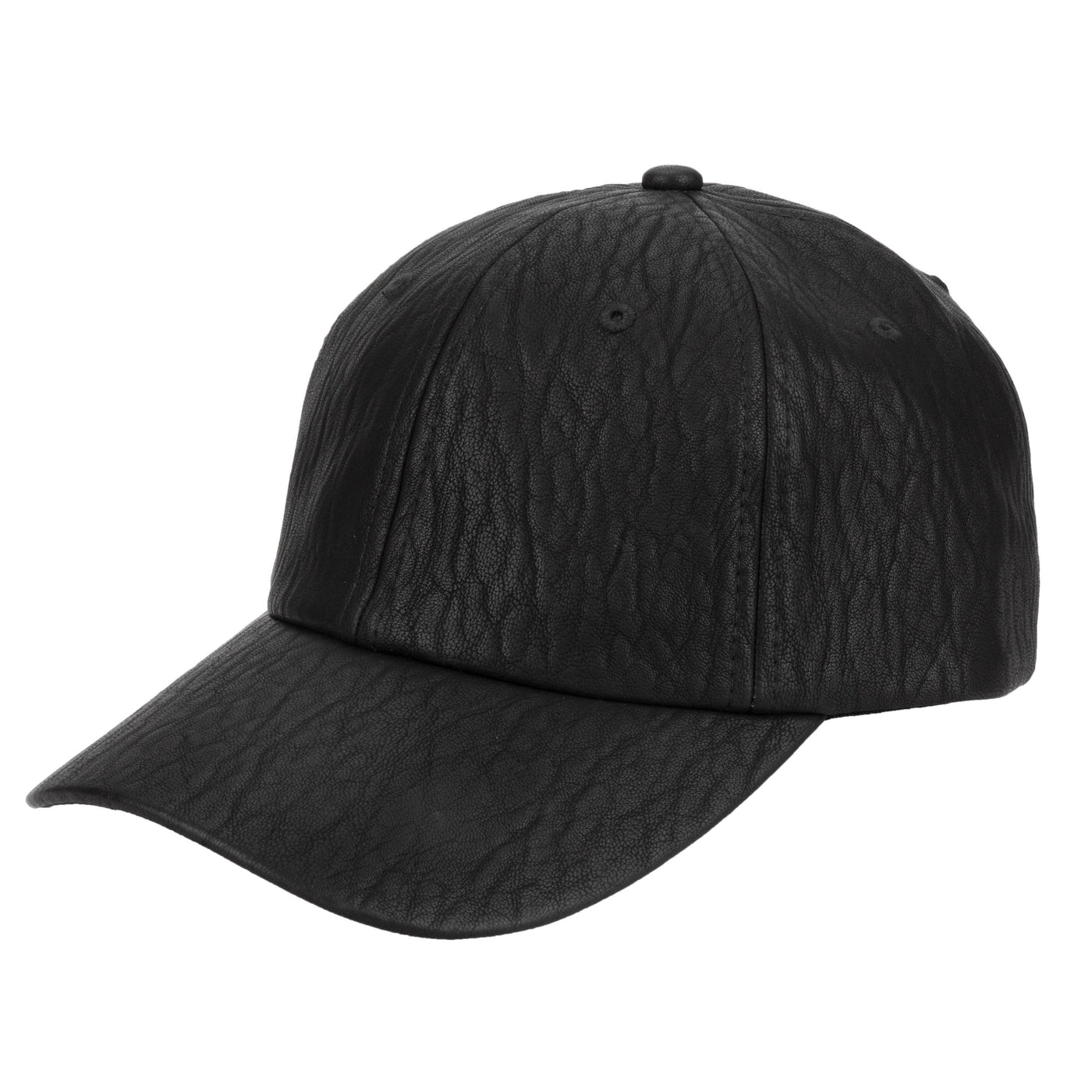 CAP - Women's Faux Leather Ball Cap W/ Elastic
