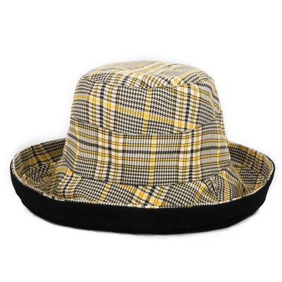 BUCKET - Women's Reversible Cut & Sew Plaid Kettle Brim Hat