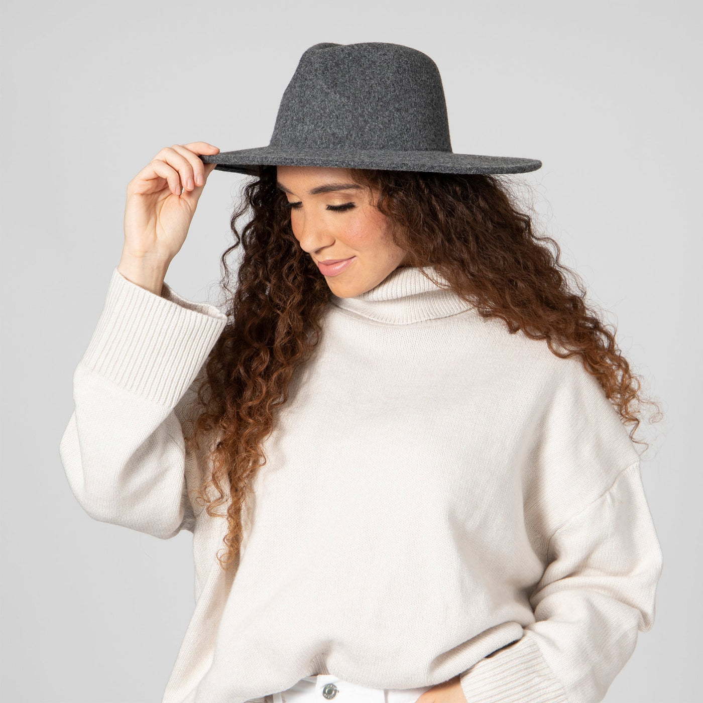 FEDORA - Women's Faux Felt Wide Brim Fedora