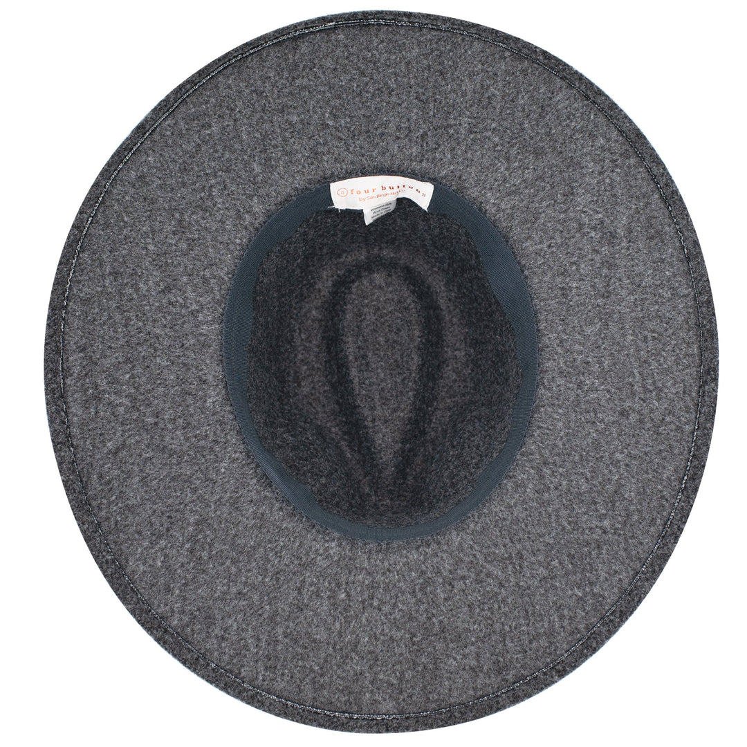 (取寄) サンディエゴハット レディース CTH1815 San Diego Hat Company women CTH1815 Charcoal Women's Faux Felt Wide Brim Fedora – San Diego Hat Company