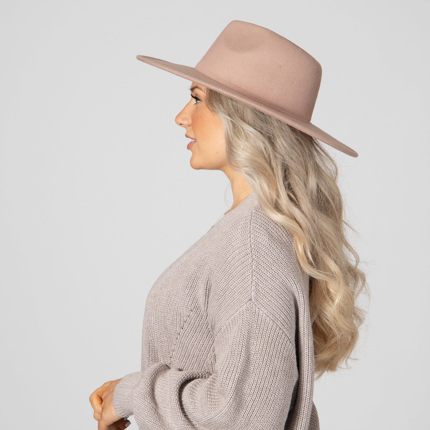 FEDORA - Women's Faux Felt Wide Brim Fedora