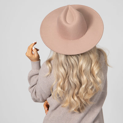 FEDORA - Women's Faux Felt Wide Brim Fedora